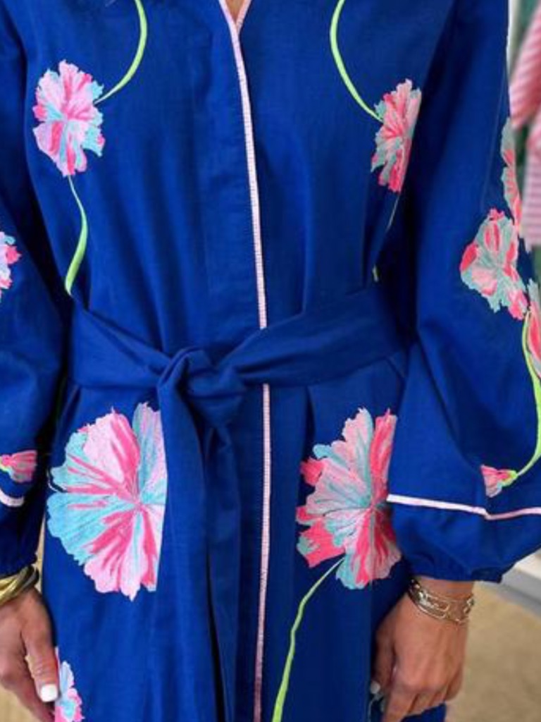 Nwt Love V By Jatin Varma Chandra Long Sleeve Maxi Dress